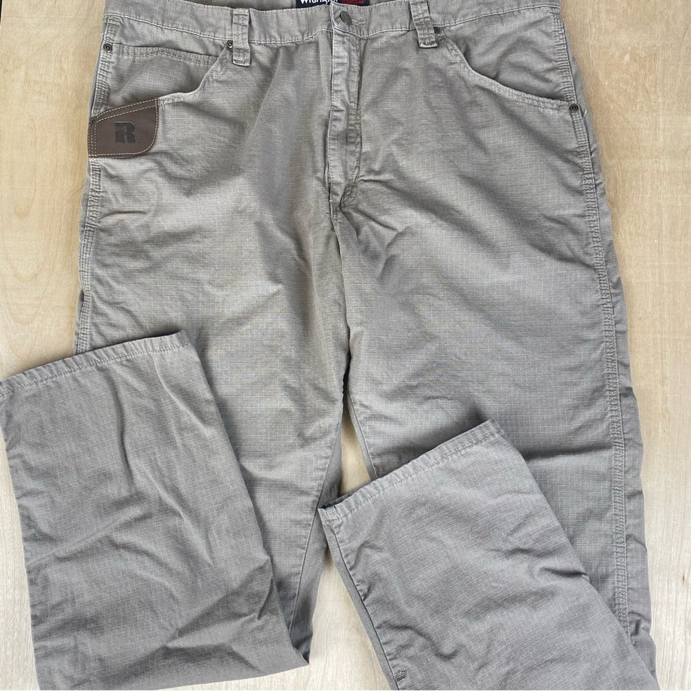 Wrangler Mens 40x32 Riggs Technician Workwear Pants Ripstop Brown